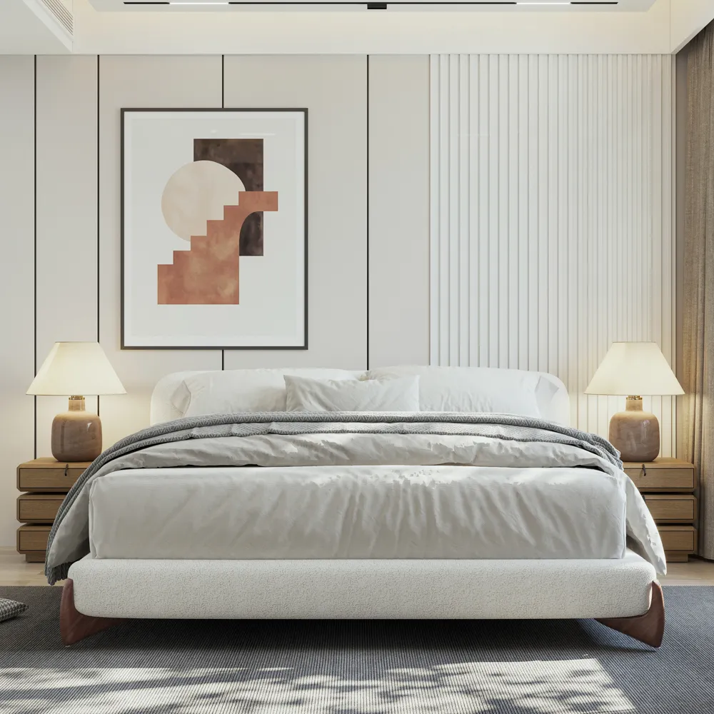 Lambra – Кровать с обивкой букле