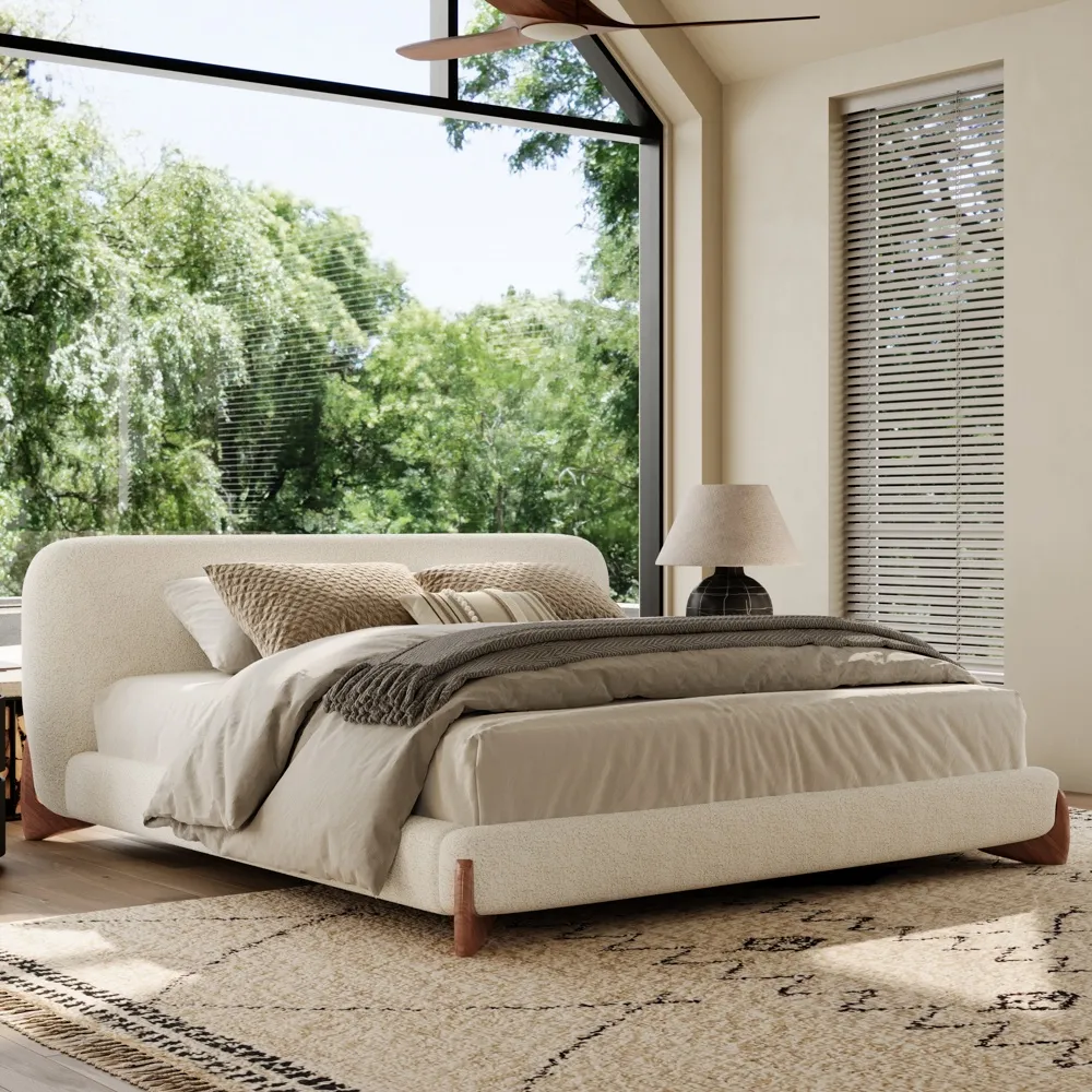 Lambra – Кровать с обивкой букле