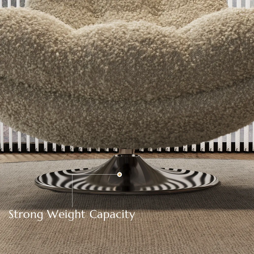 Современный вращающийся на 360° бежевый диван-кресло Teddy