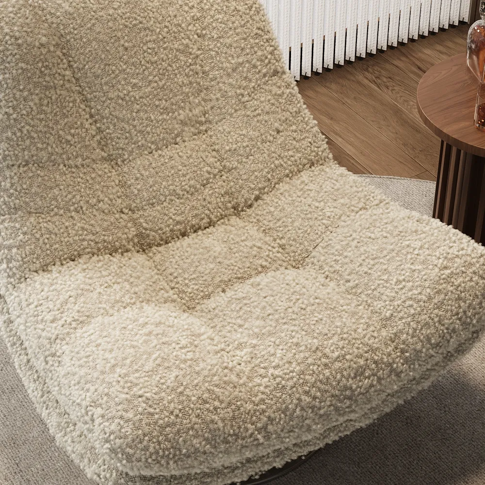 Современный вращающийся на 360° бежевый диван-кресло Teddy