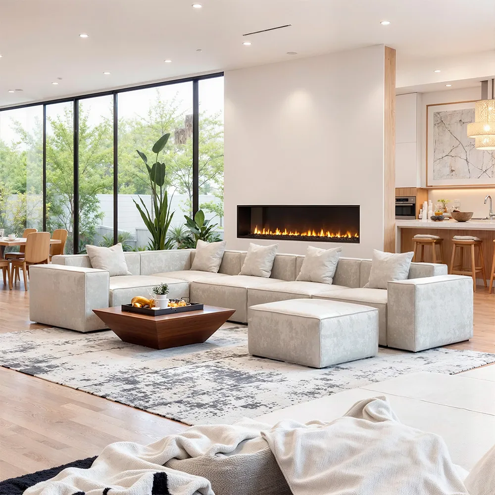 Barrett — модульный секционный диван шириной 143,30 дюйма, подходящий для домашних животных