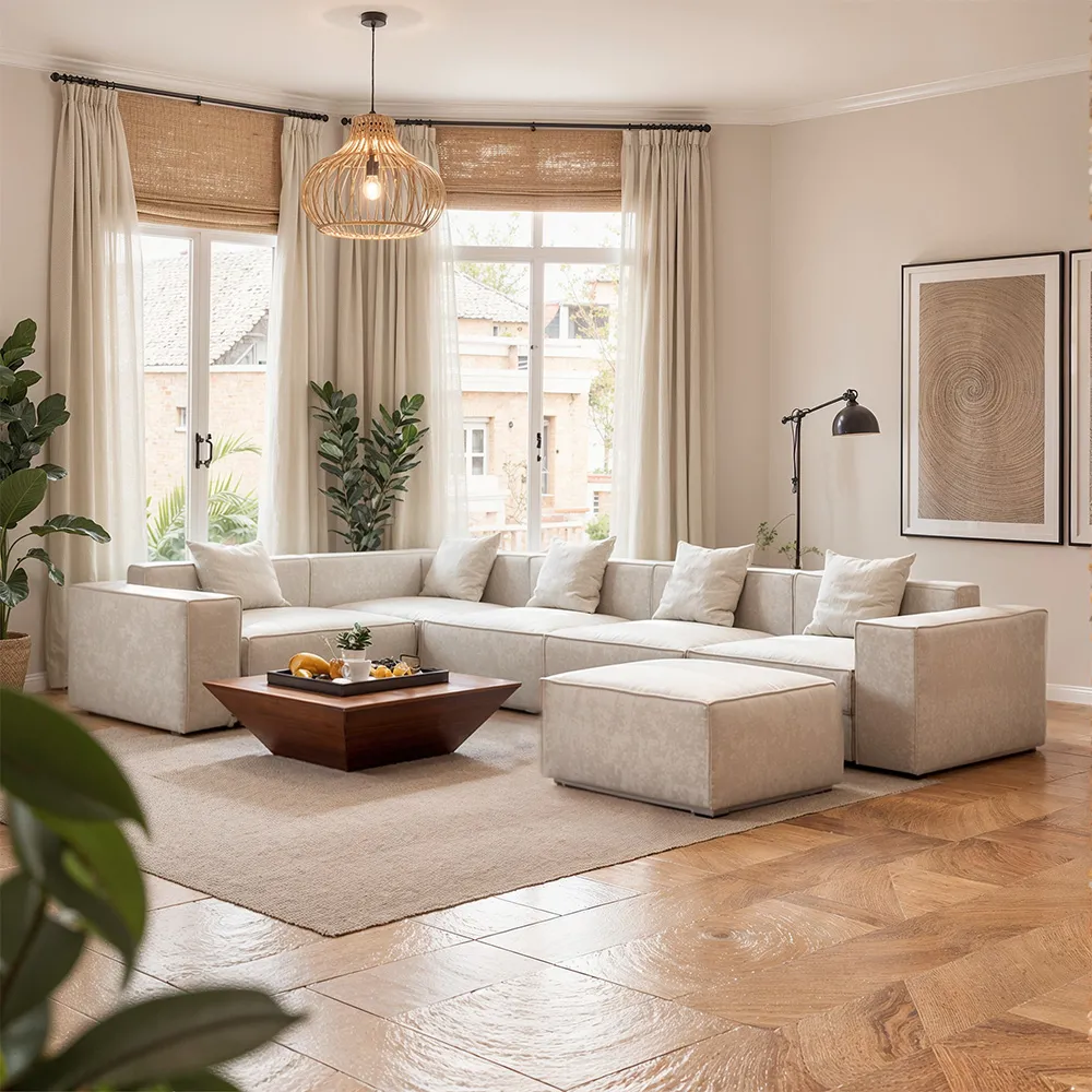 Barrett — модульный секционный диван шириной 143,30 дюйма, подходящий для домашних животных