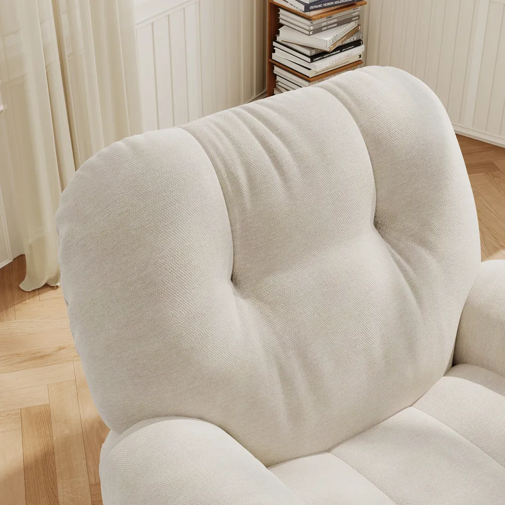 Поворотное кресло-качалка с плюшевой обивкой и функцией нагрева графена