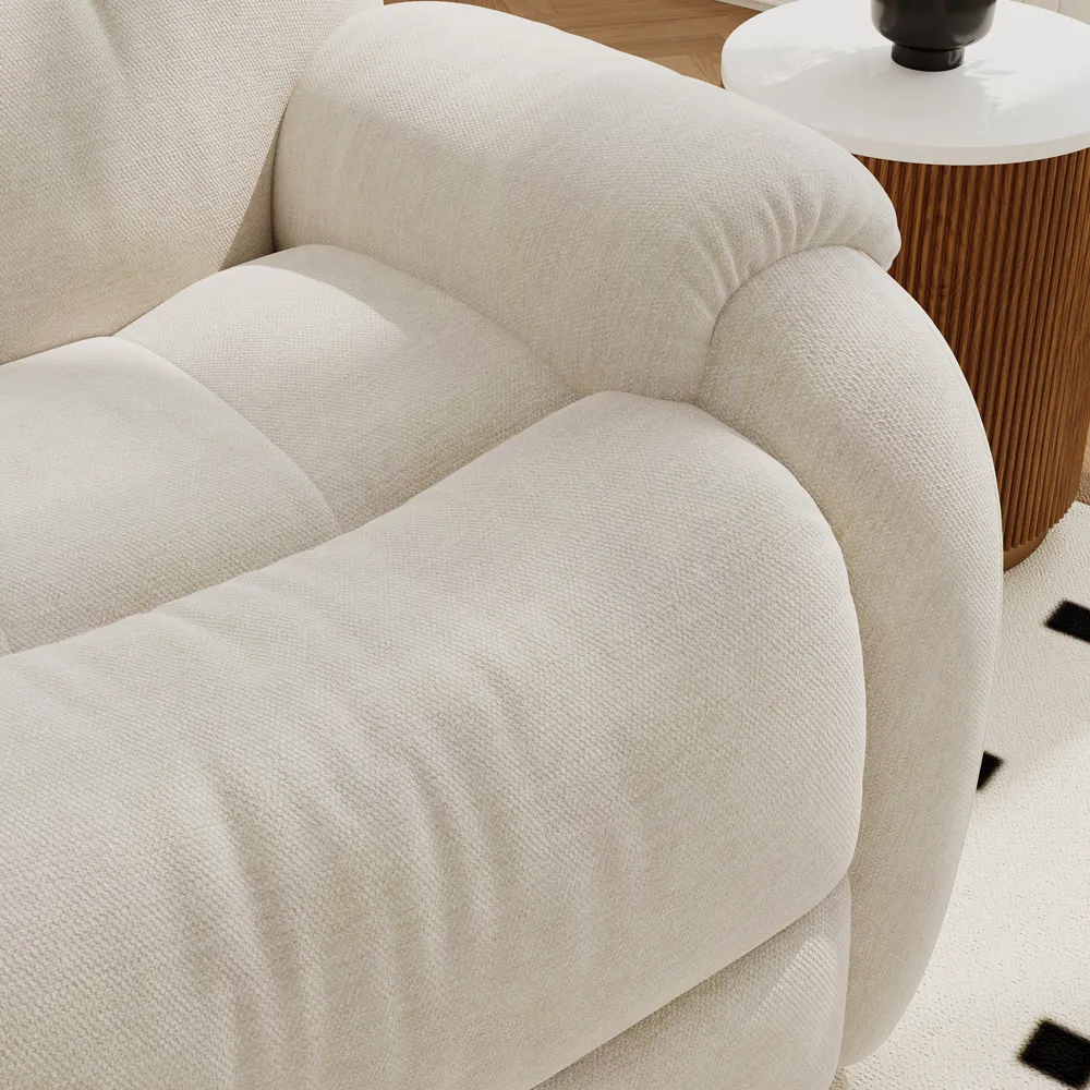 Поворотное кресло-качалка с плюшевой обивкой и функцией нагрева графена