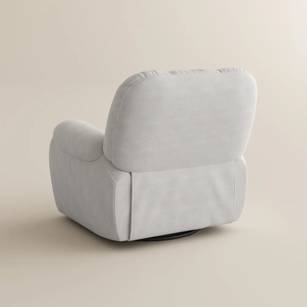 Поворотное кресло-качалка с плюшевой обивкой и функцией нагрева графена