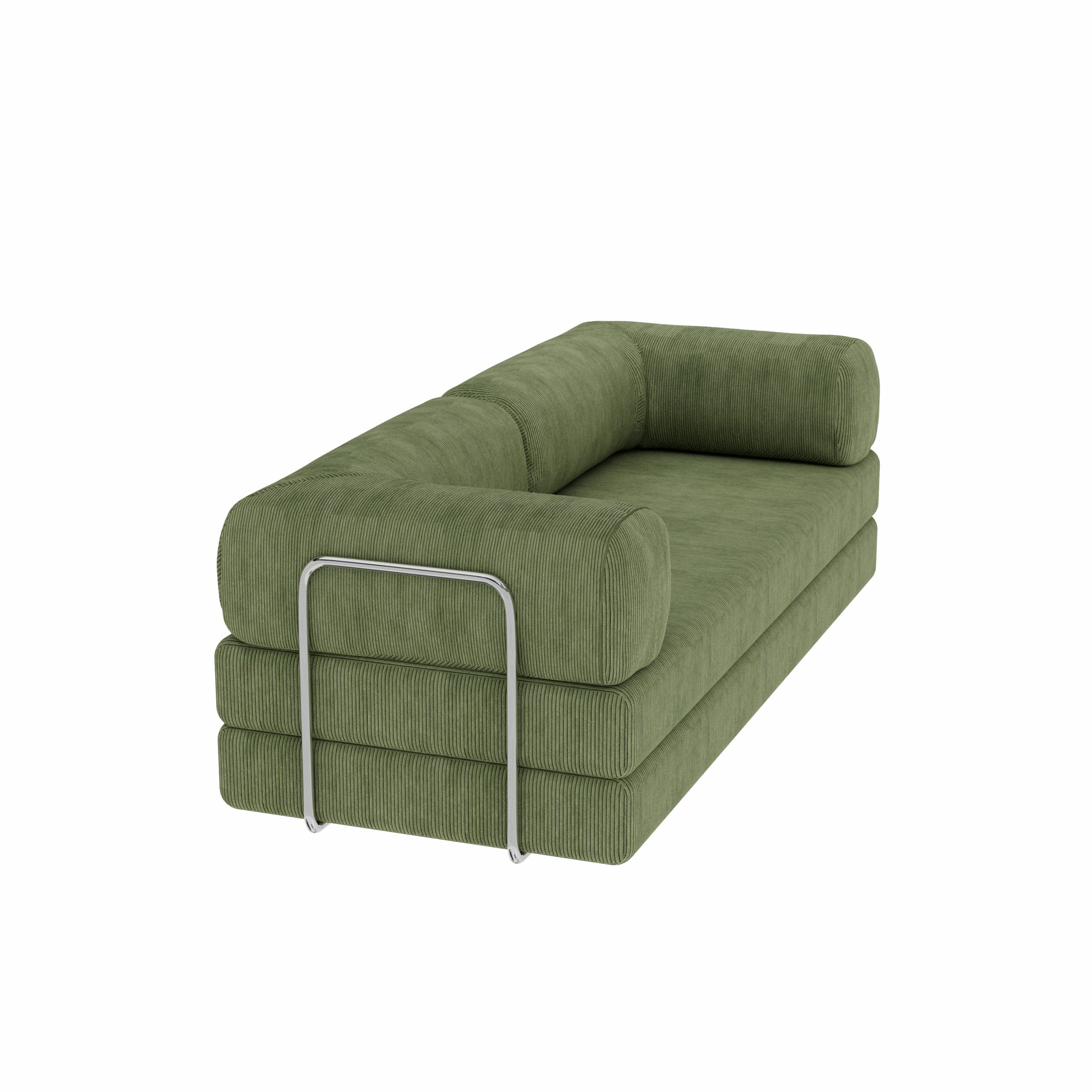 зеленый вельветовый диван