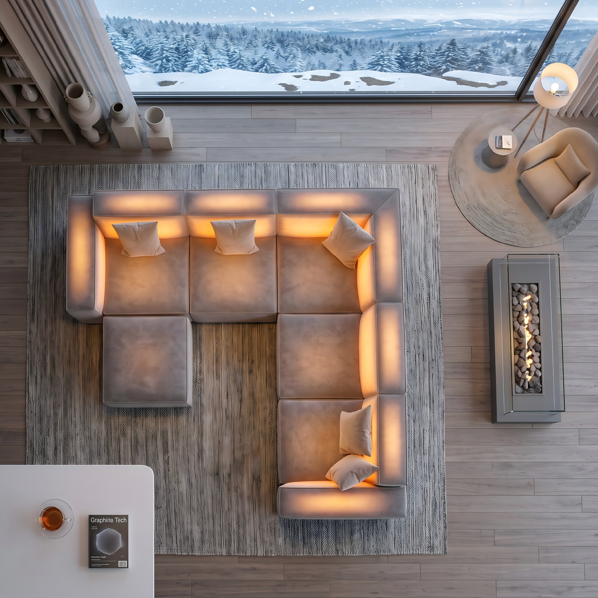Умный диван с графеновой системой обогрева