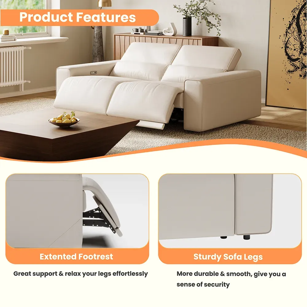 48-дюймовое кожаное кресло с регулируемым подголовником, функцией подогрева