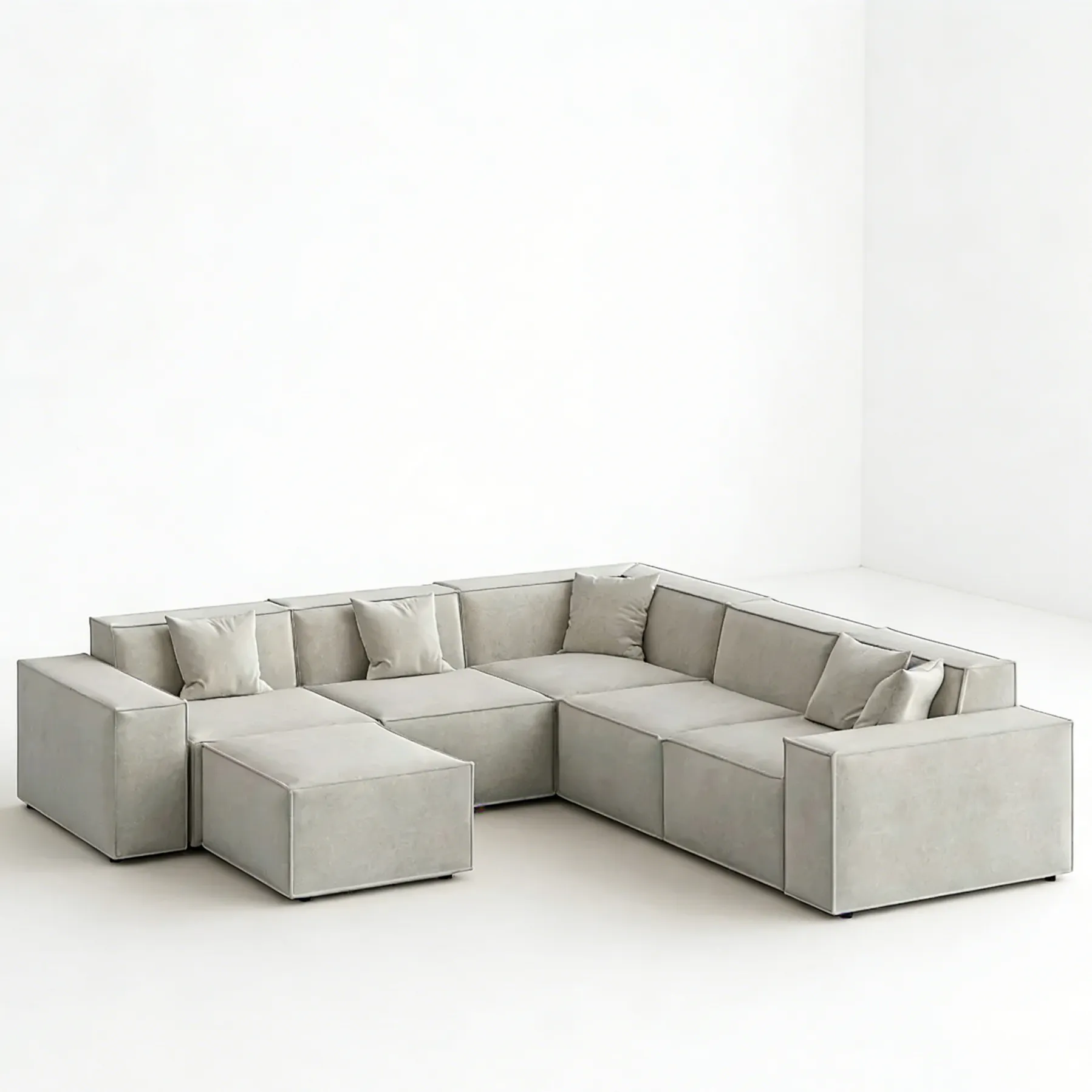 Barrett — модульный секционный диван шириной 143,30 дюйма, подходящий для домашних животных