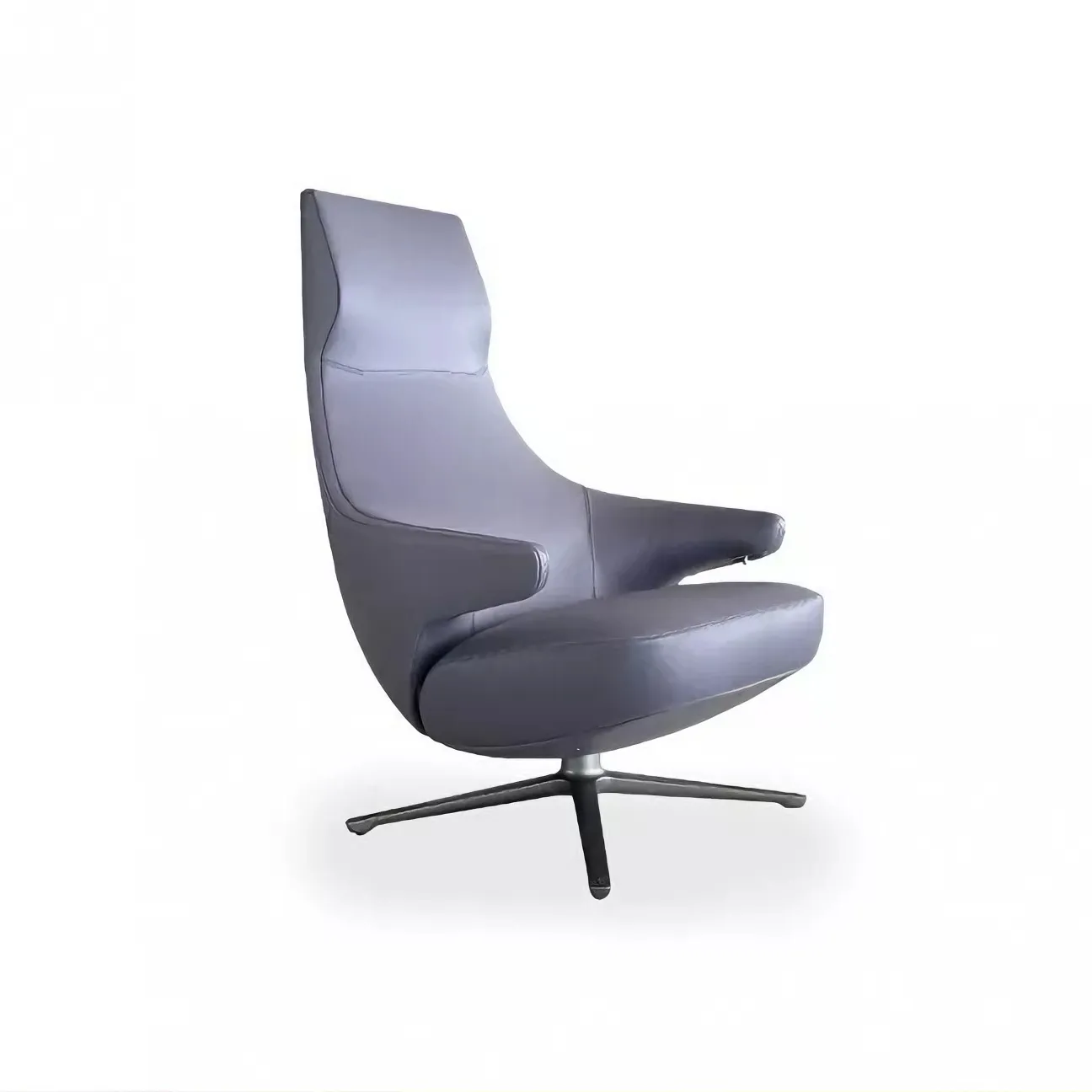 Jay Lounge Фиолетовое кожаное кресло