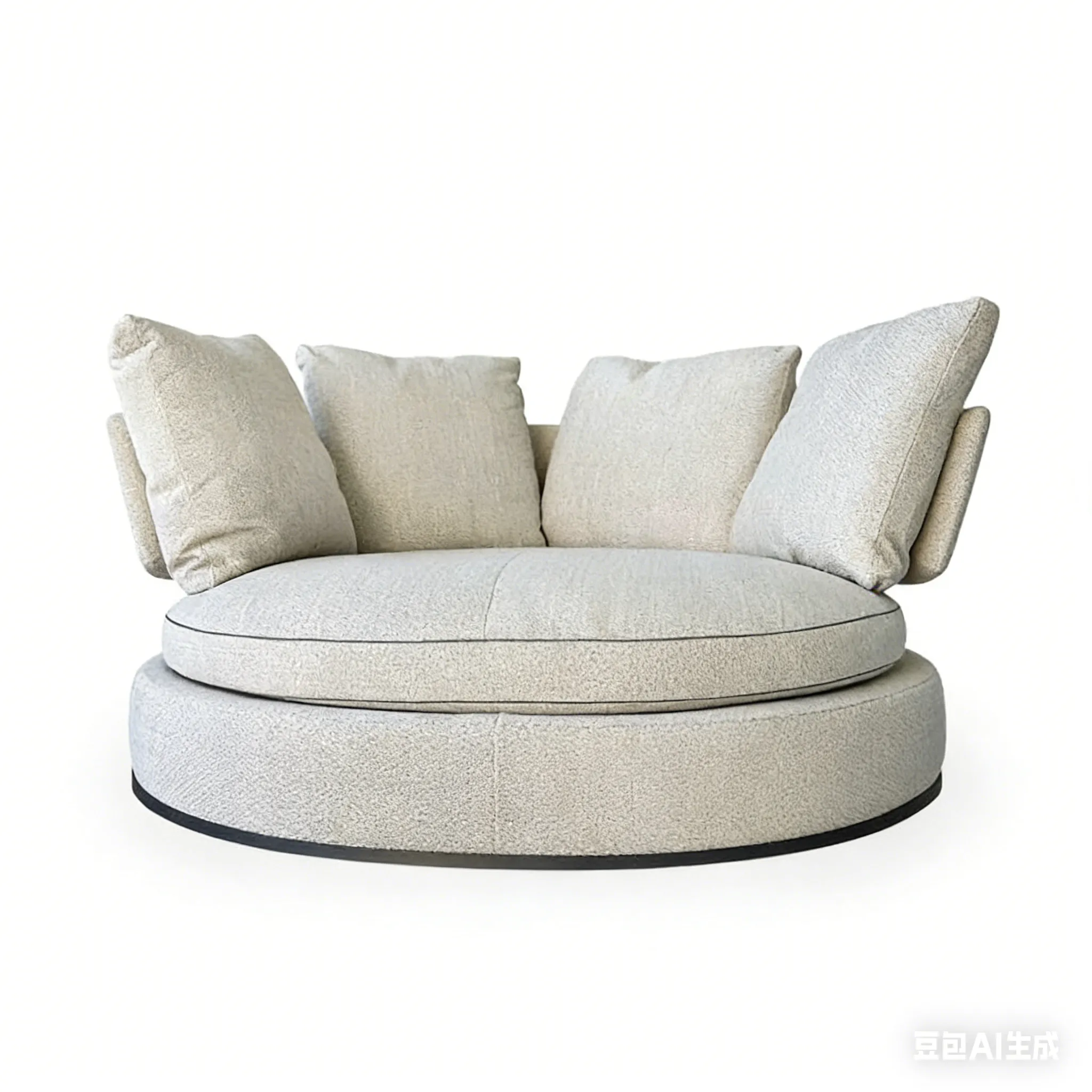 Поворотный диван из мягкой веревочной ткани Amoenus