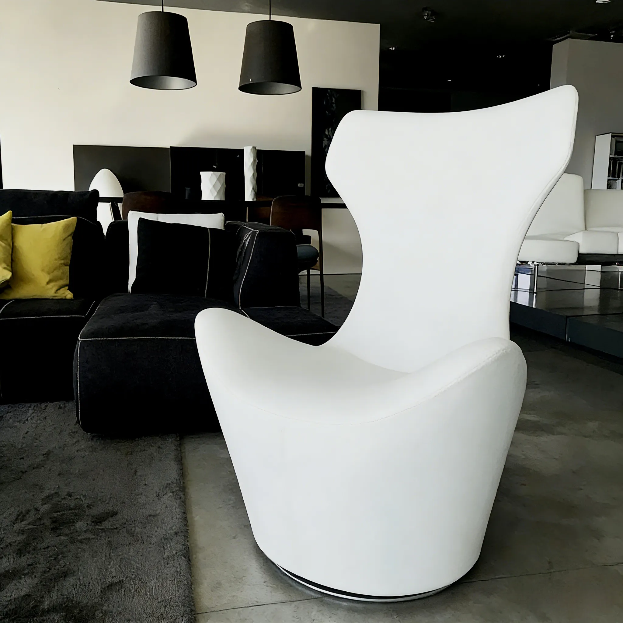 Кресло Grande Papilio из белой ткани