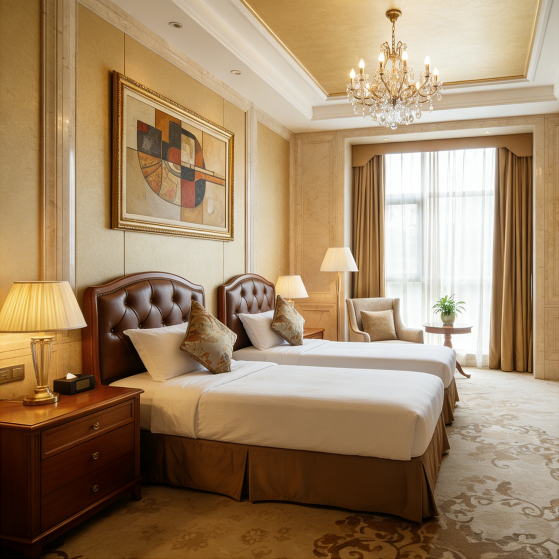 Заголовок: Вечная элегантность: Дизайн-проект отеля в стиле современной классики