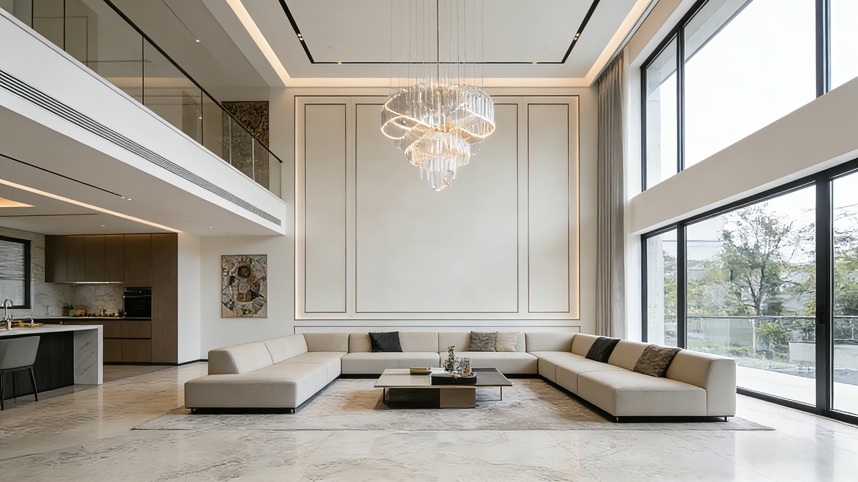 生成别墅客厅内装图(3)