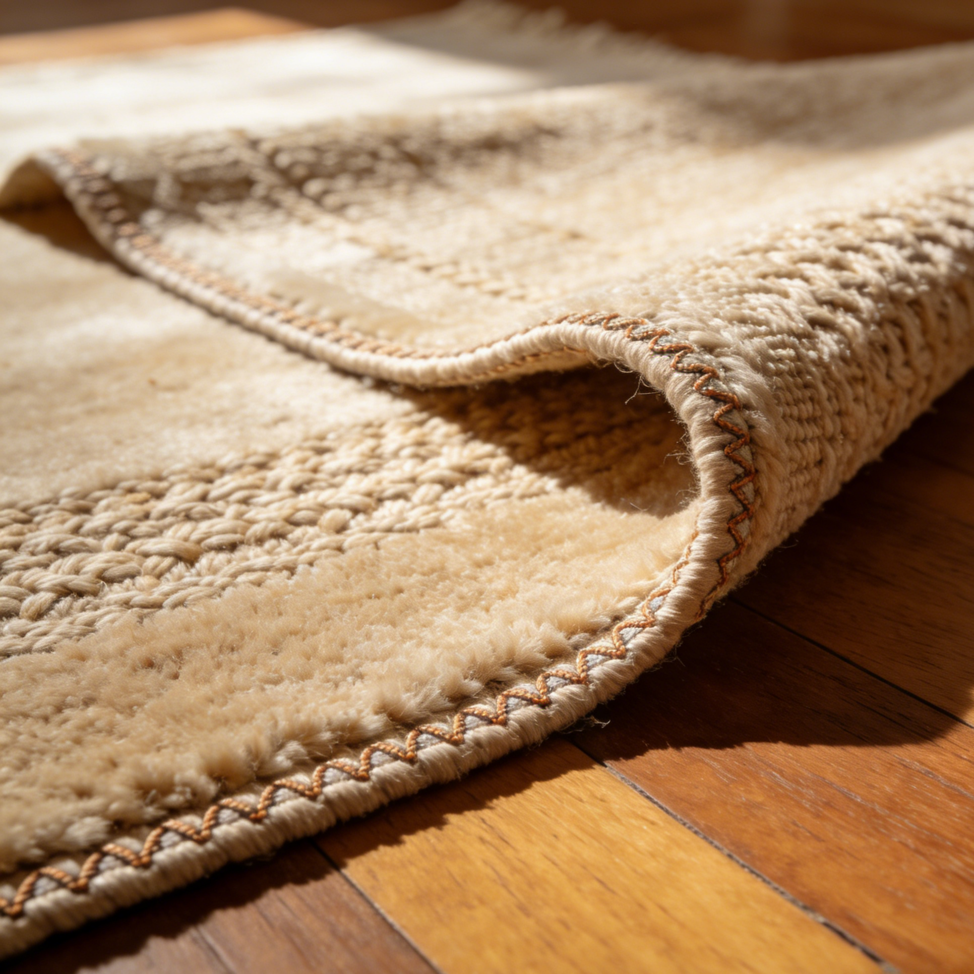 Дизайнерский плюшевый ковер “Warm Sand” (Теплый песок) с фактурной каймой