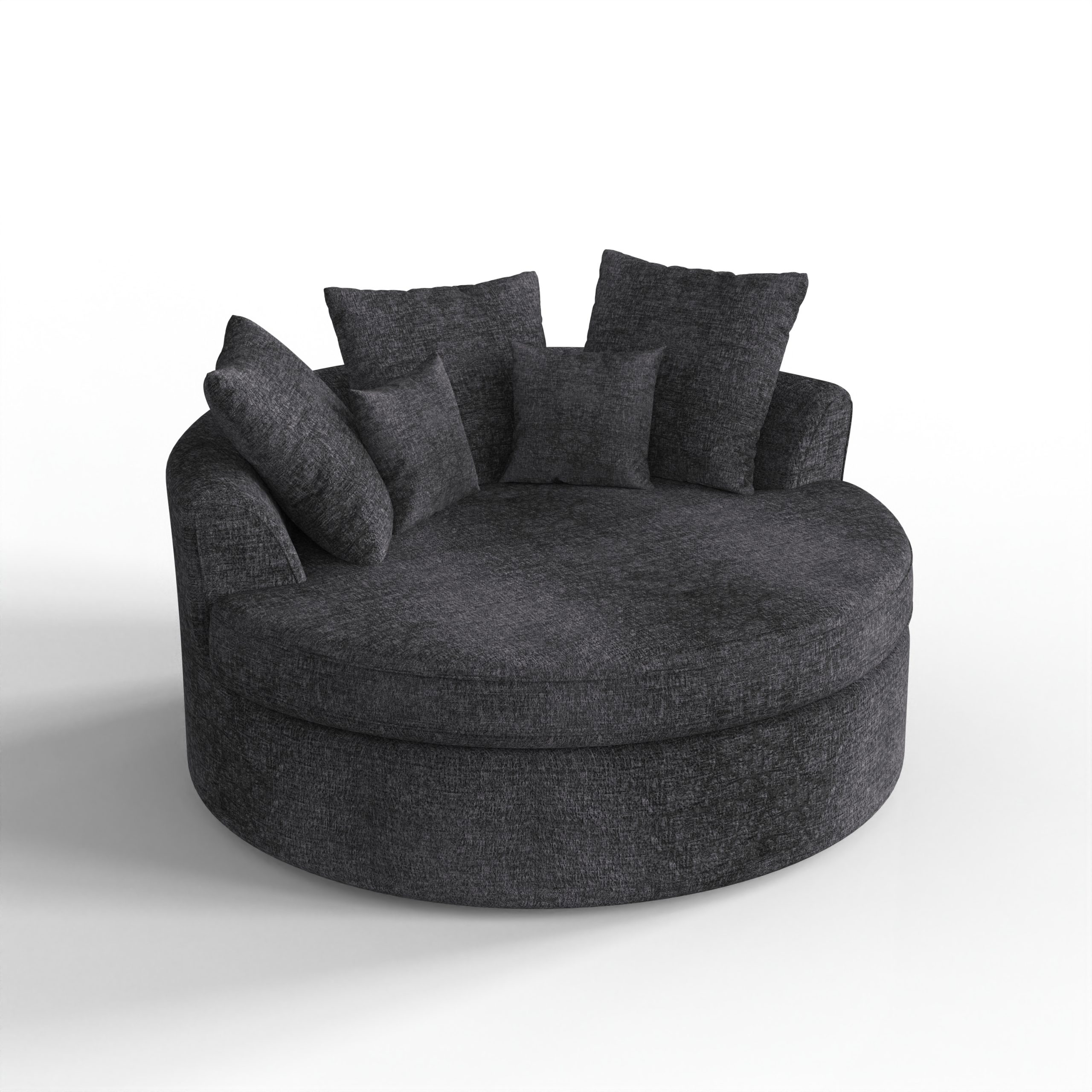 Современное круглое кресло-диван из шенилла