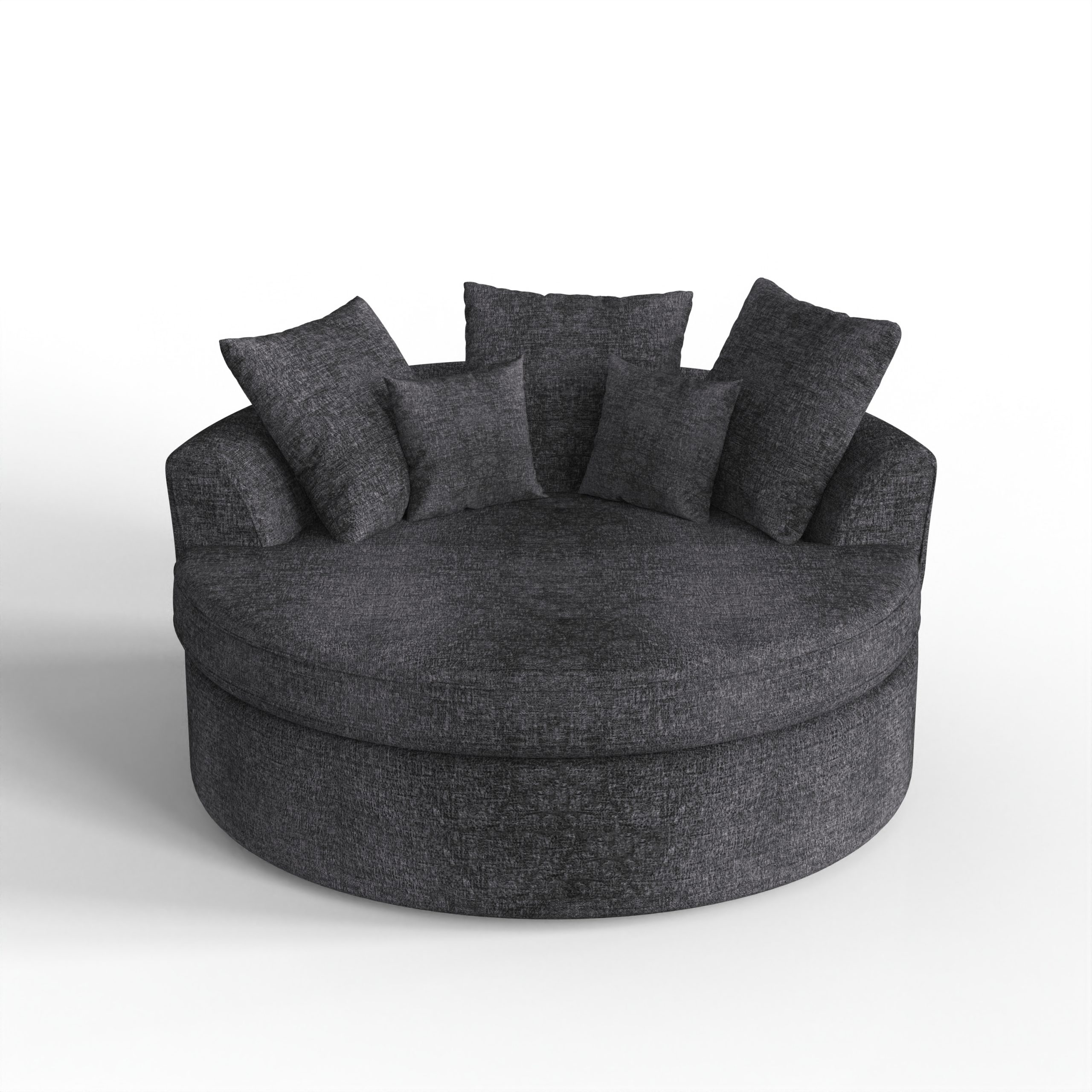 Современное круглое кресло-диван из шенилла