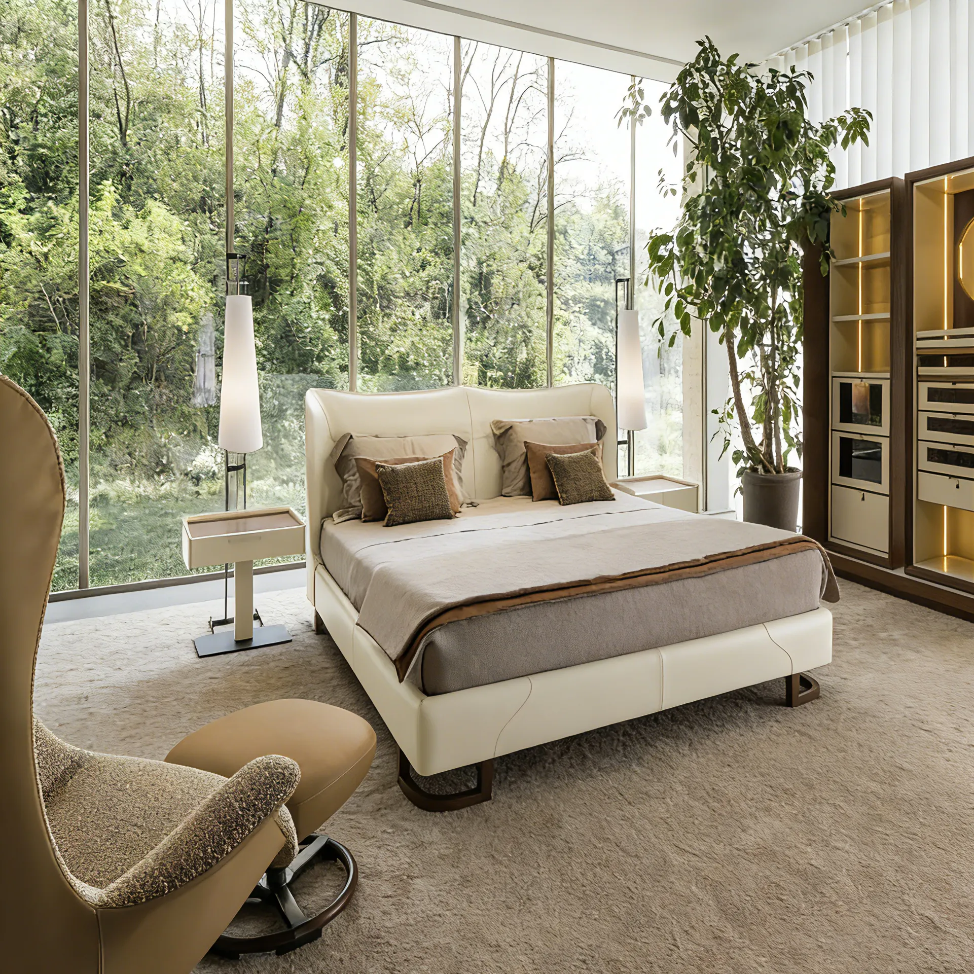 Кожаная Кровать