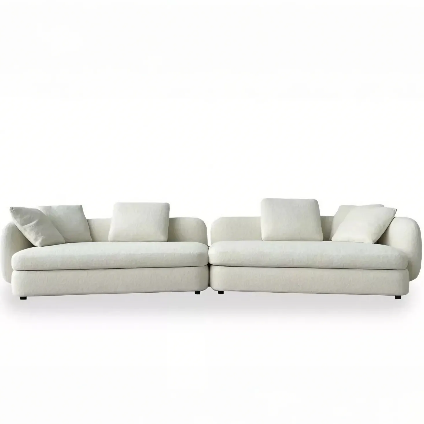 Диван из белой ткани Saint-Germain