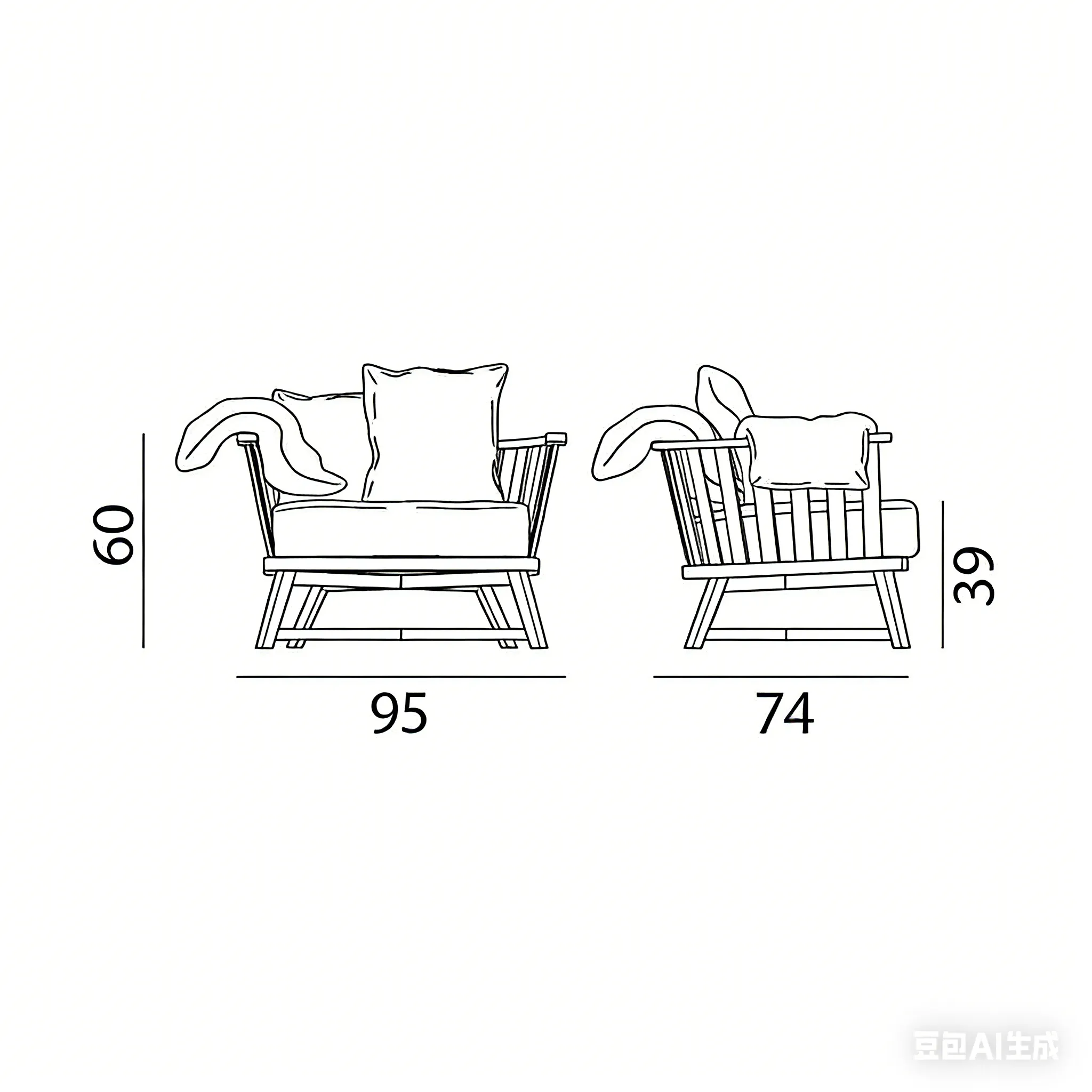 Серый 07 Кресло