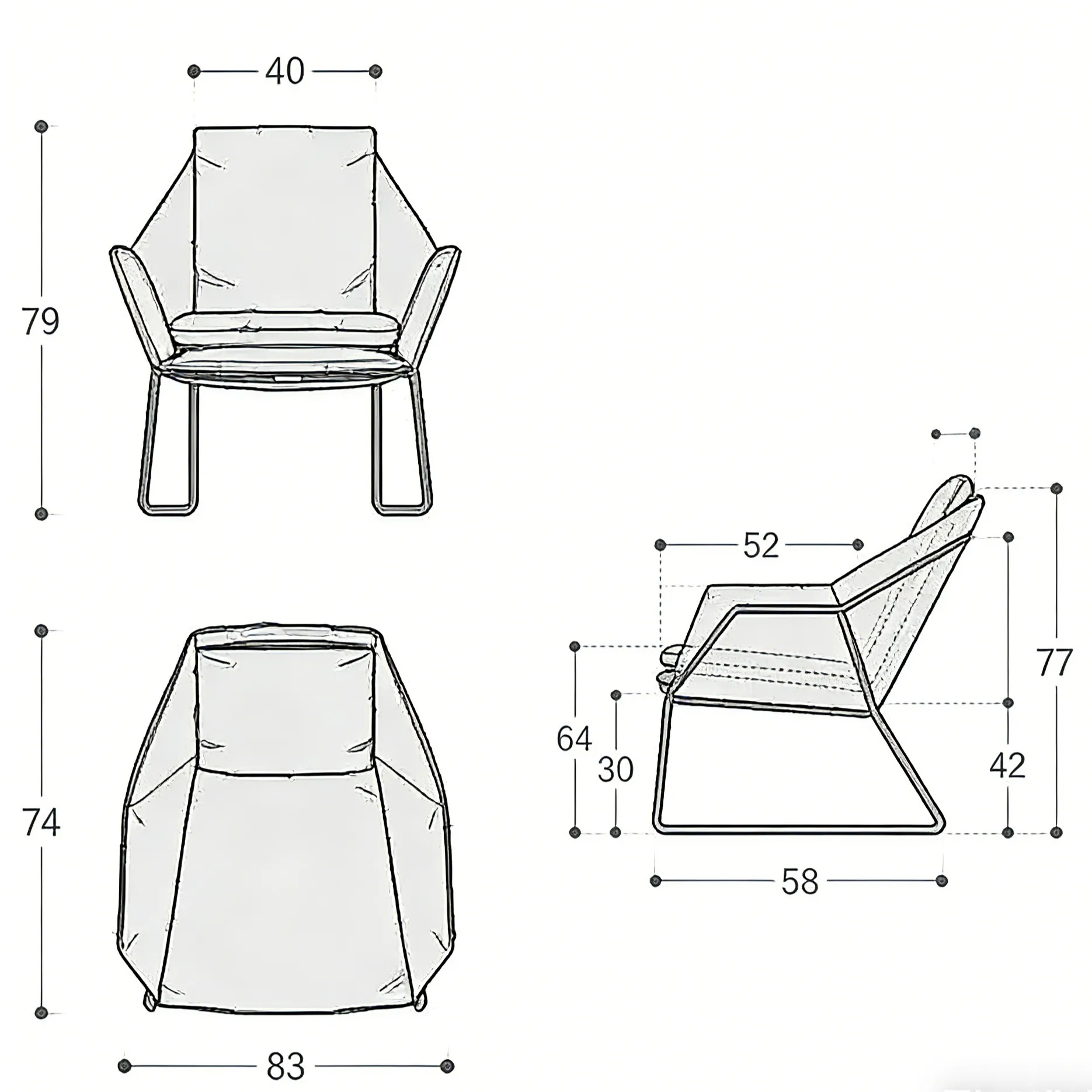 Нью-Йорк Коньяк Кресло