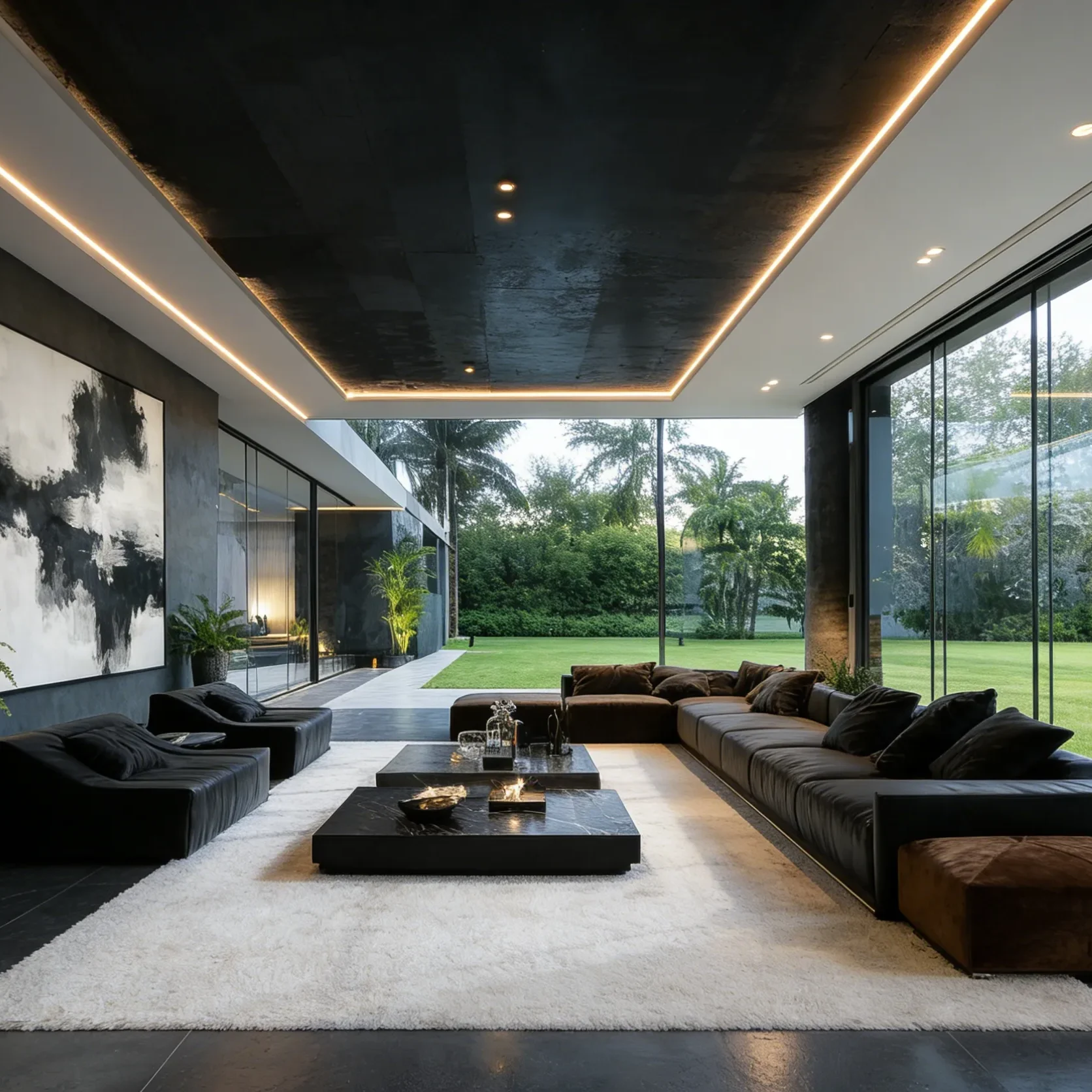 Natural Luxury · Современная частная резиденция в тёмной палитре