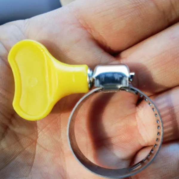 Американский полустальной хомут для шлангов с пластиковой ручкой