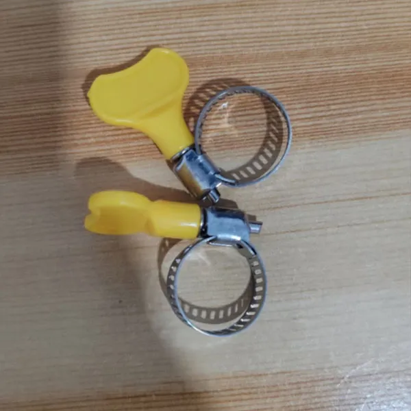 Американский полустальной хомут для шлангов с пластиковой ручкой