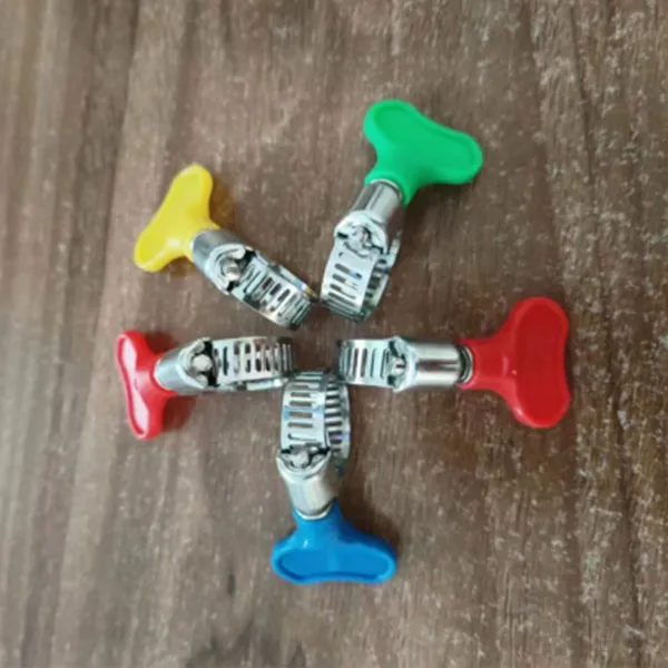 Американский полустальной хомут для шлангов с пластиковой ручкой