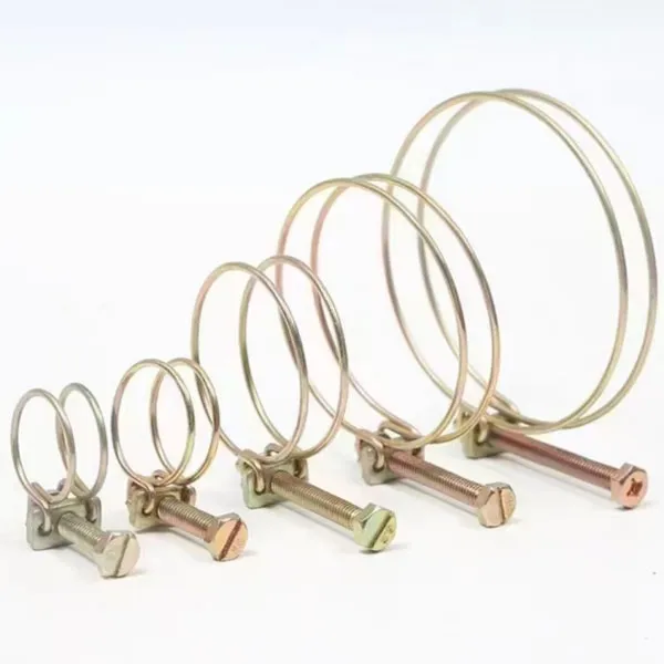 Двухпроволочный хомут оцинкованный