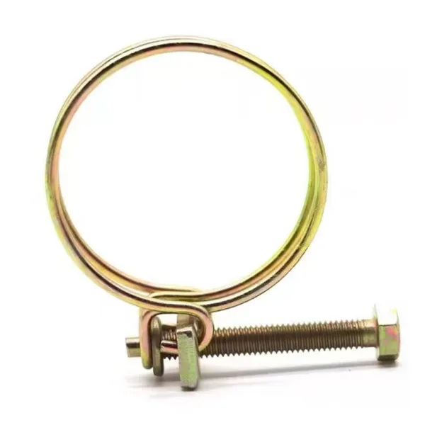 Двухпроволочный хомут оцинкованный