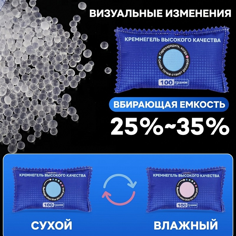 Настраиваемый, 100% полиэстер, экологичный автомобильный влагопоглотитель из нетканого полотна, сушильный мешок с изменением цвета для силикагеля
