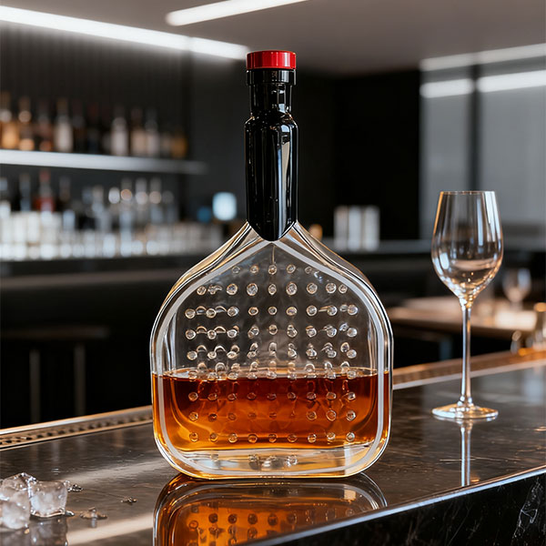 Винная бутылка в форме ракетки