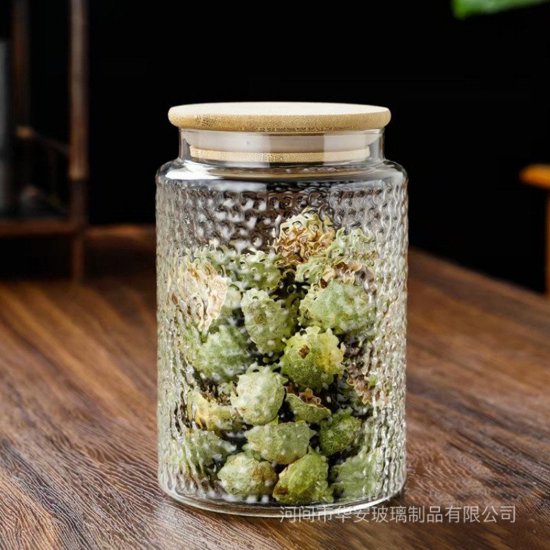 Контейнер для хранения из высокопрочного боросиликатного стекла с ромбовидным узором