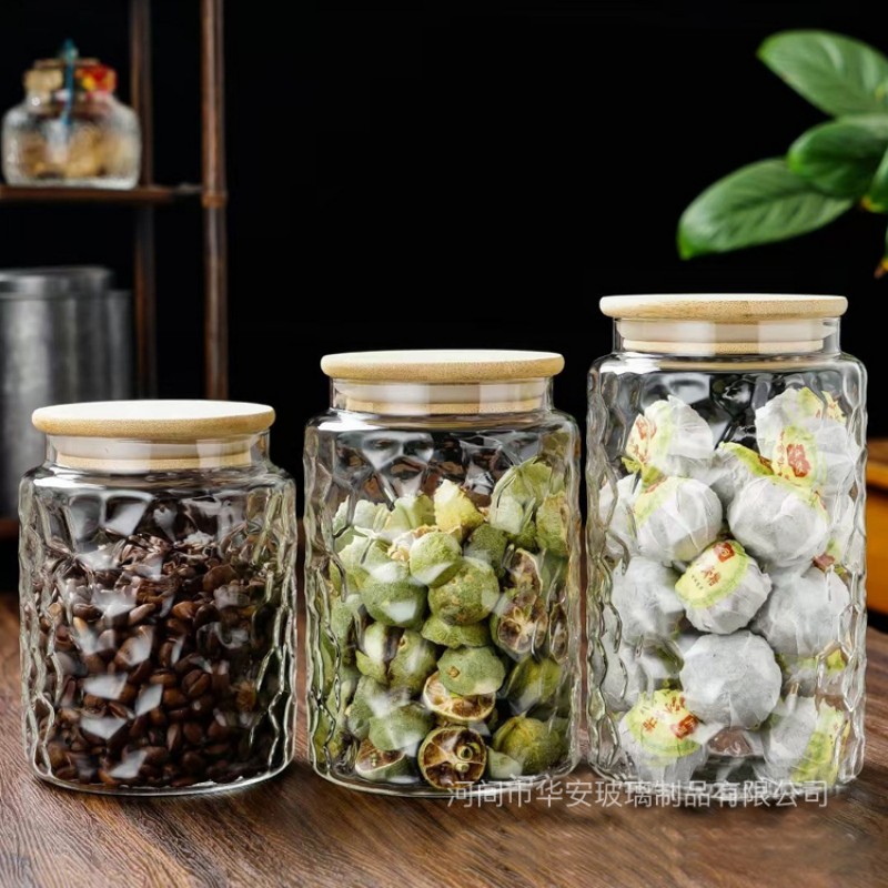 Контейнер для хранения из высокопрочного боросиликатного стекла с ромбовидным узором