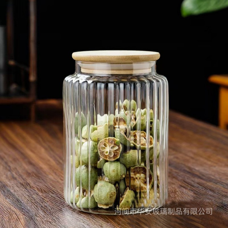 Контейнер для хранения из высокопрочного боросиликатного стекла с ромбовидным узором