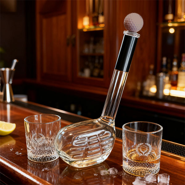Небольшой комплект декантер для виски в форме клюшки для гольфа