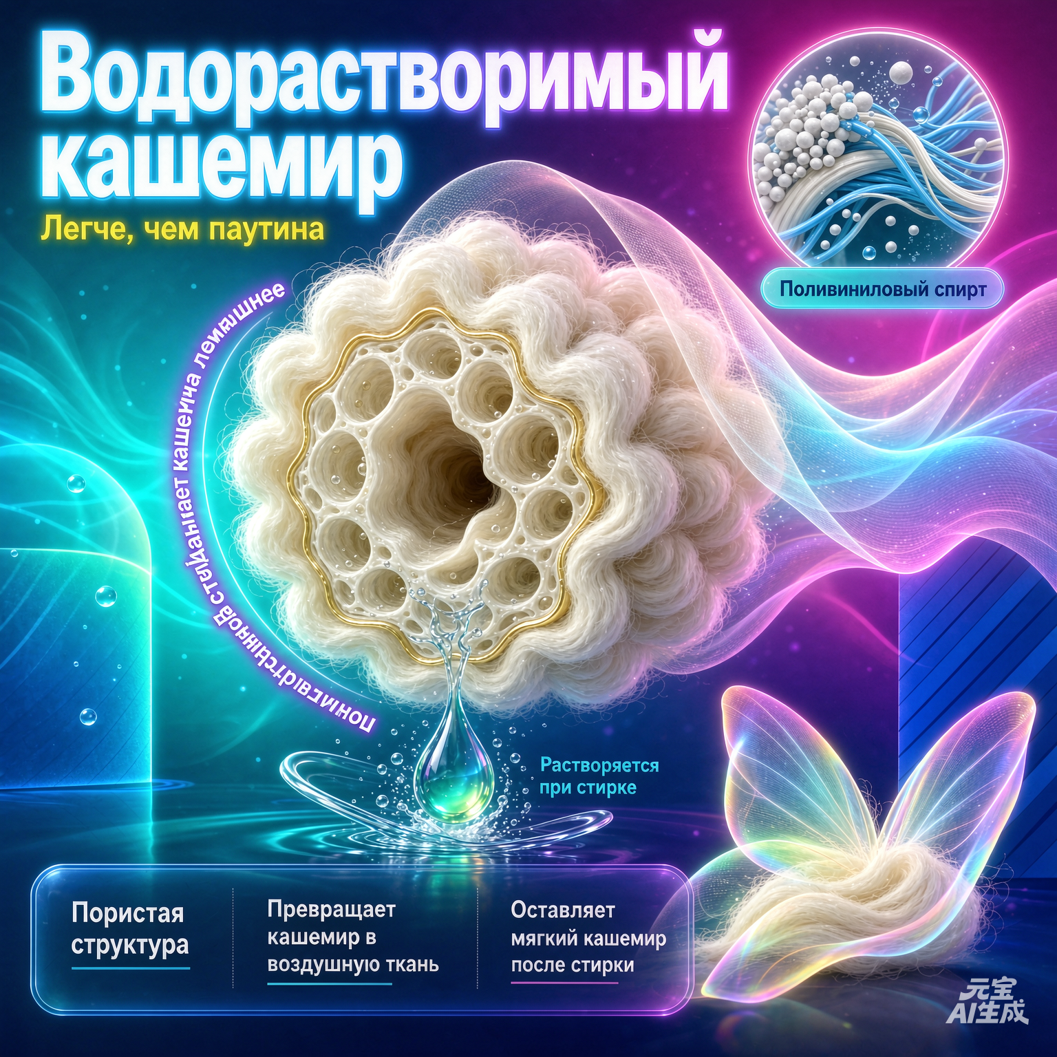 Что такое водорастворимый кашемир?