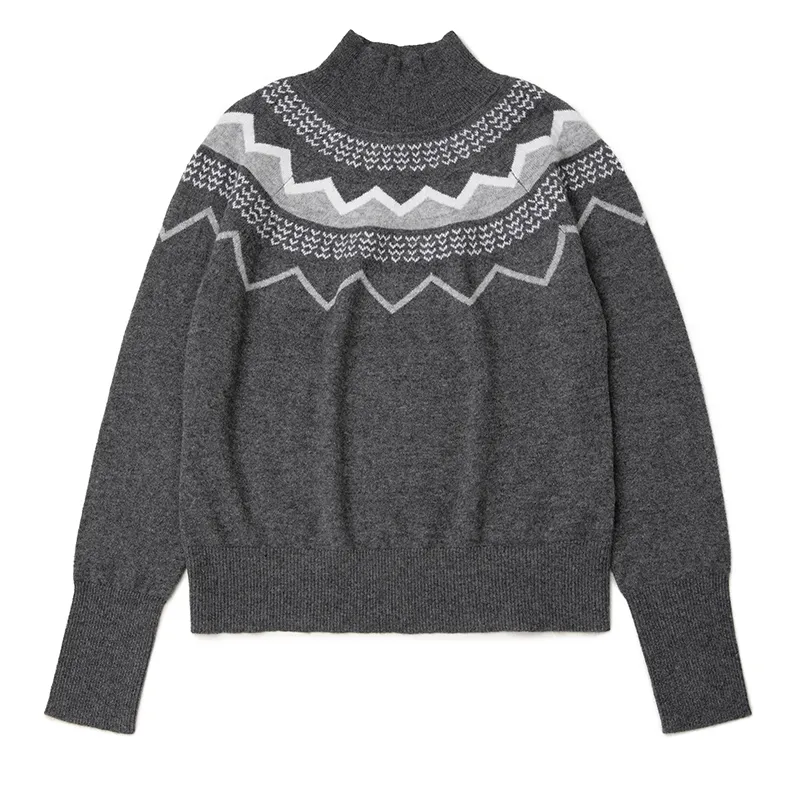 Кашемировый свитер с жаккардовым узором BWS4051