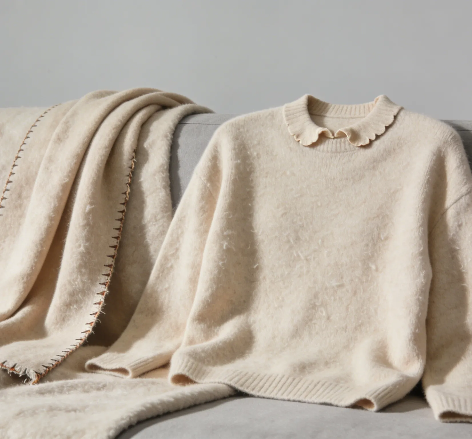 Смесовое прядение кашемира и хлопка