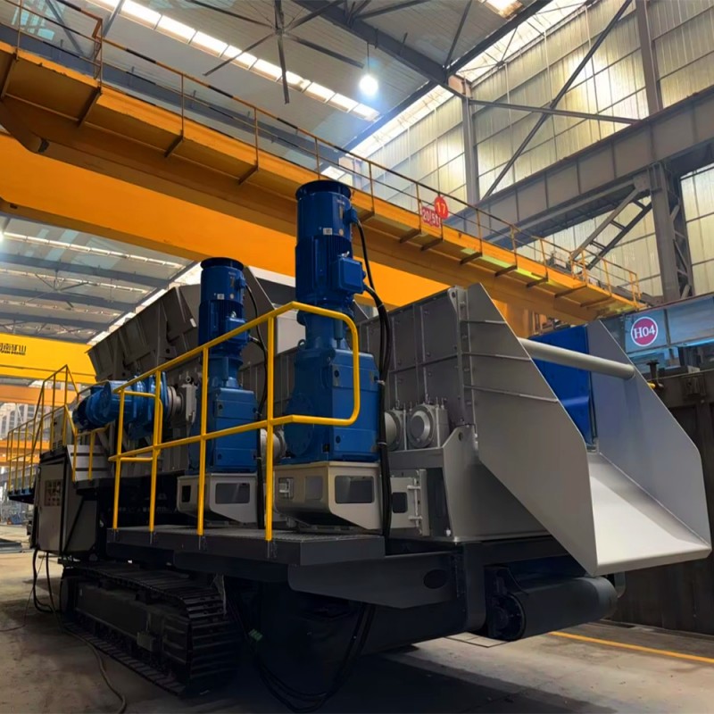 DLGS – передвижная роликовая сортировочная станция на гусеничном ходу.