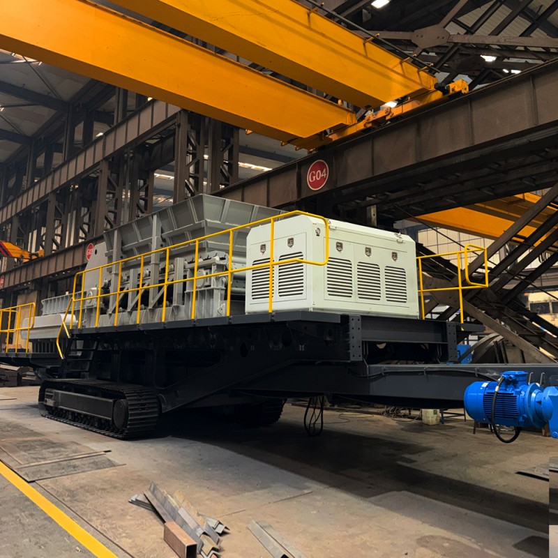 DLGS – передвижная роликовая сортировочная станция на гусеничном ходу.