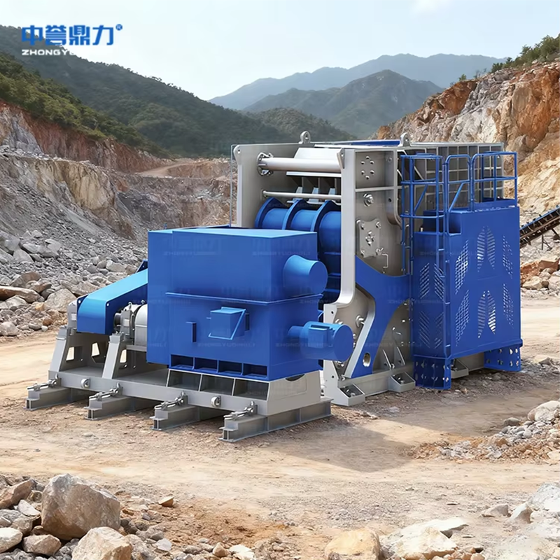 Гирационная дробилка горизонтального типа