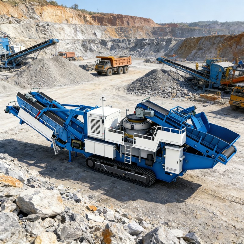 Гусеничная мобильная конусная дробилка DL300 – точное средне- и тонкое дробление, обеспечивающее эффективное производство заполнителей.