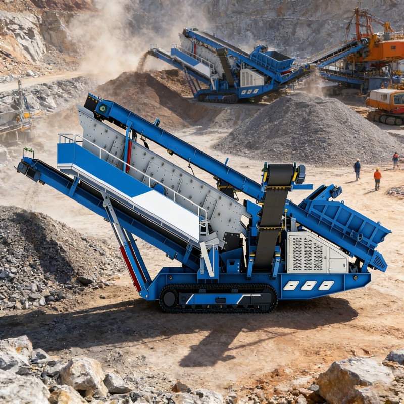 Передвижная сортировочная станция на гусеничном ходу DL2160 – высокоэффективная сортировка и просеивание, гибко адаптируемая к различным сценариям обработки заполнителей.