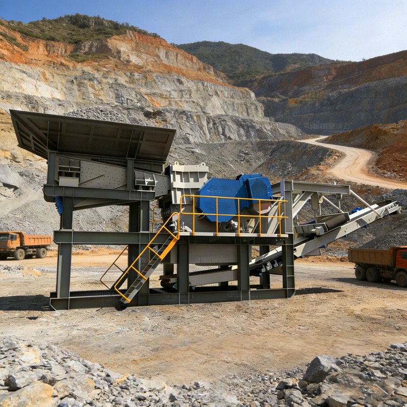 Производственная линия модульных щековых дробилок салазочного типа со стальной конструкцией