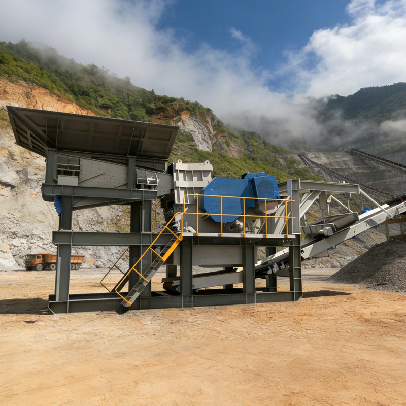 Производственная линия модульных щековых дробилок салазочного типа со стальной конструкцией