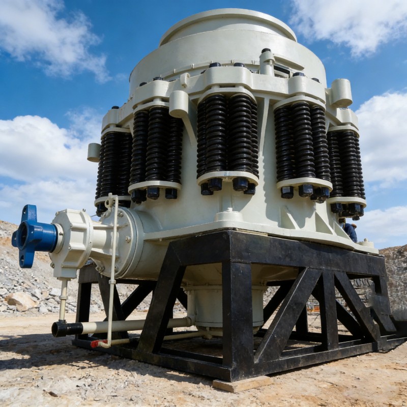 Пружинная конусная дробилка