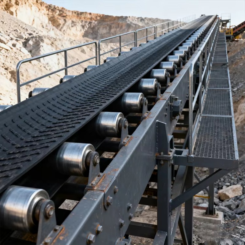 Роликовый ленточный конвейер