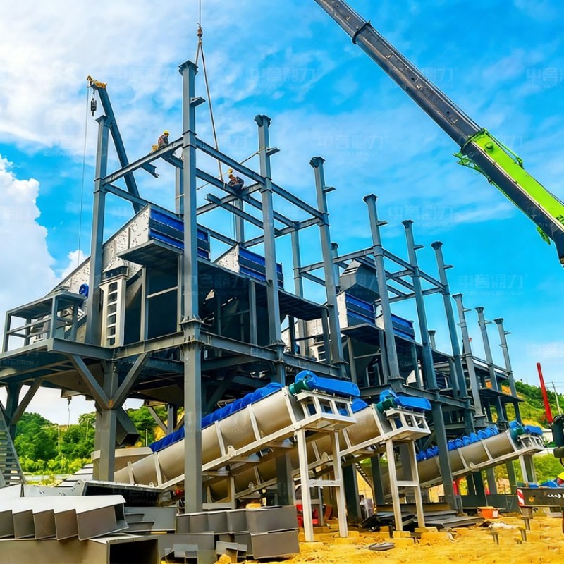 Спиральная пескомоечная машина